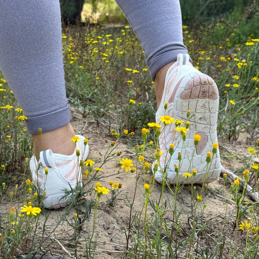 Comfort Step Barefoot Grounding Shoes on an outdoor walk