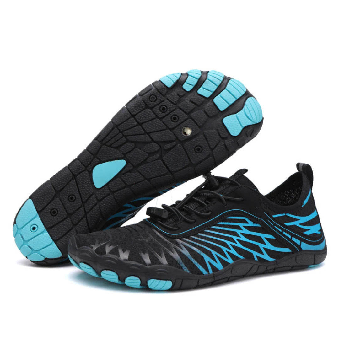 Comfort Step Barefoot Grounding Shoes - Black and Blue
