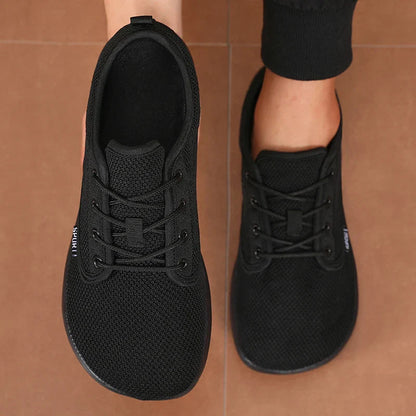 Wide Toe Sneakers — All Black