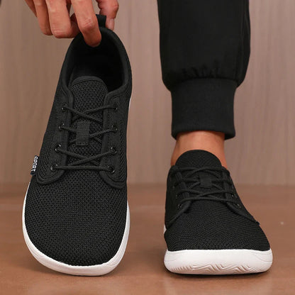 Wide Toe Sneakers — Black White