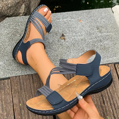 Comfort Step™ Open-Toe Orthopedic Sandal — Blue