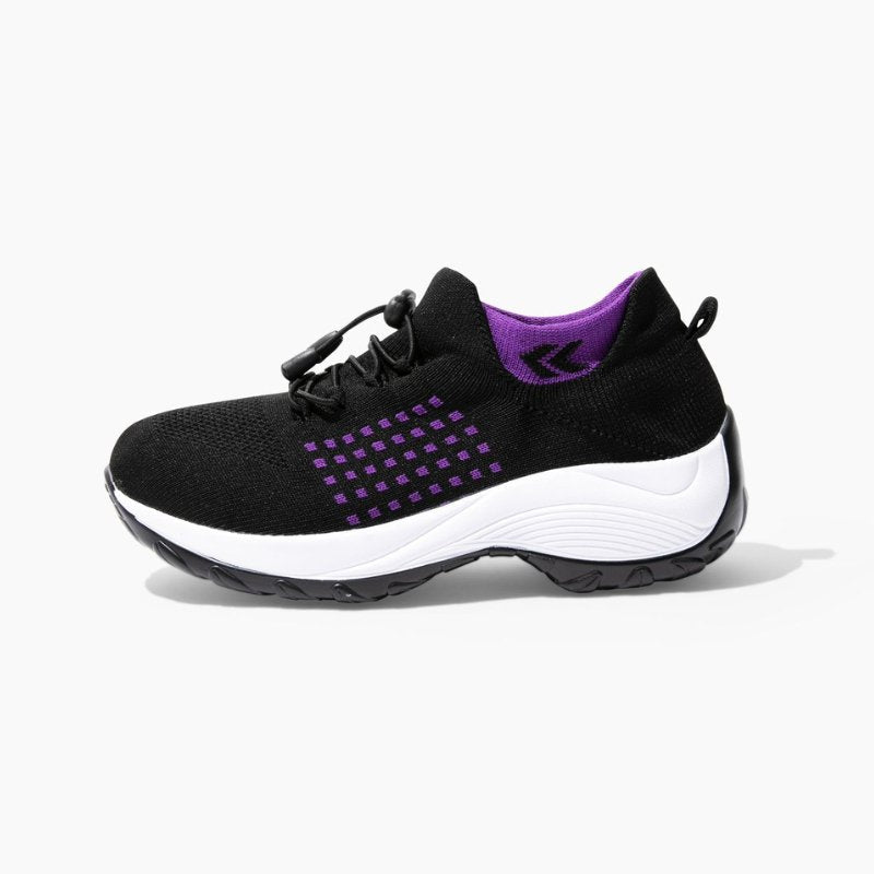 Ortho Stretch Cushion Shoes — Black Purple