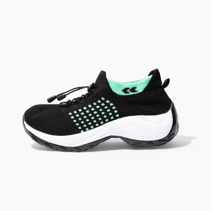 Ortho Stretch Cushion Shoes — Black Sky Blue