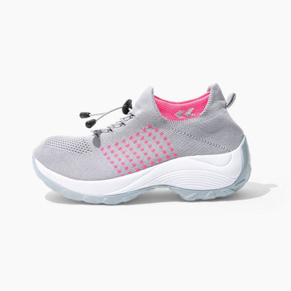 Ortho Stretch Cushion Shoes — Gray Pink