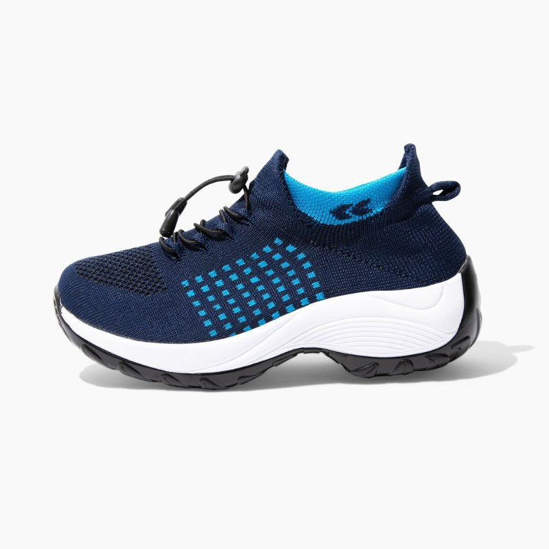 Ortho Stretch Cushion Shoes — White Blue