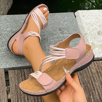 Comfort Step™ Open-Toe Orthopedic Sandal — Pink