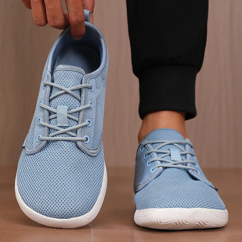 Wide Toe Sneakers — Sky Blue