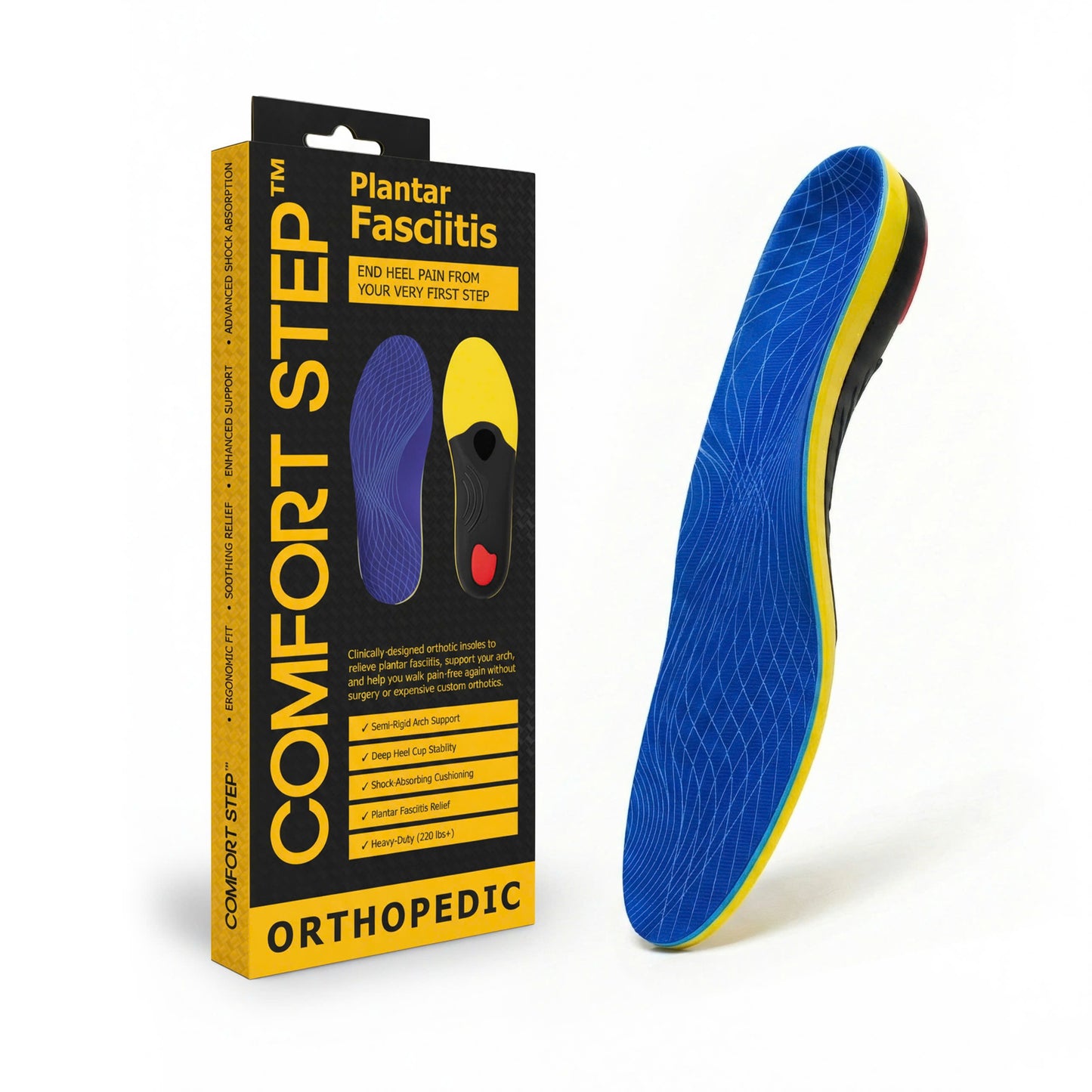Comfort Step™ Rigid Arch Support Orthotic Insoles